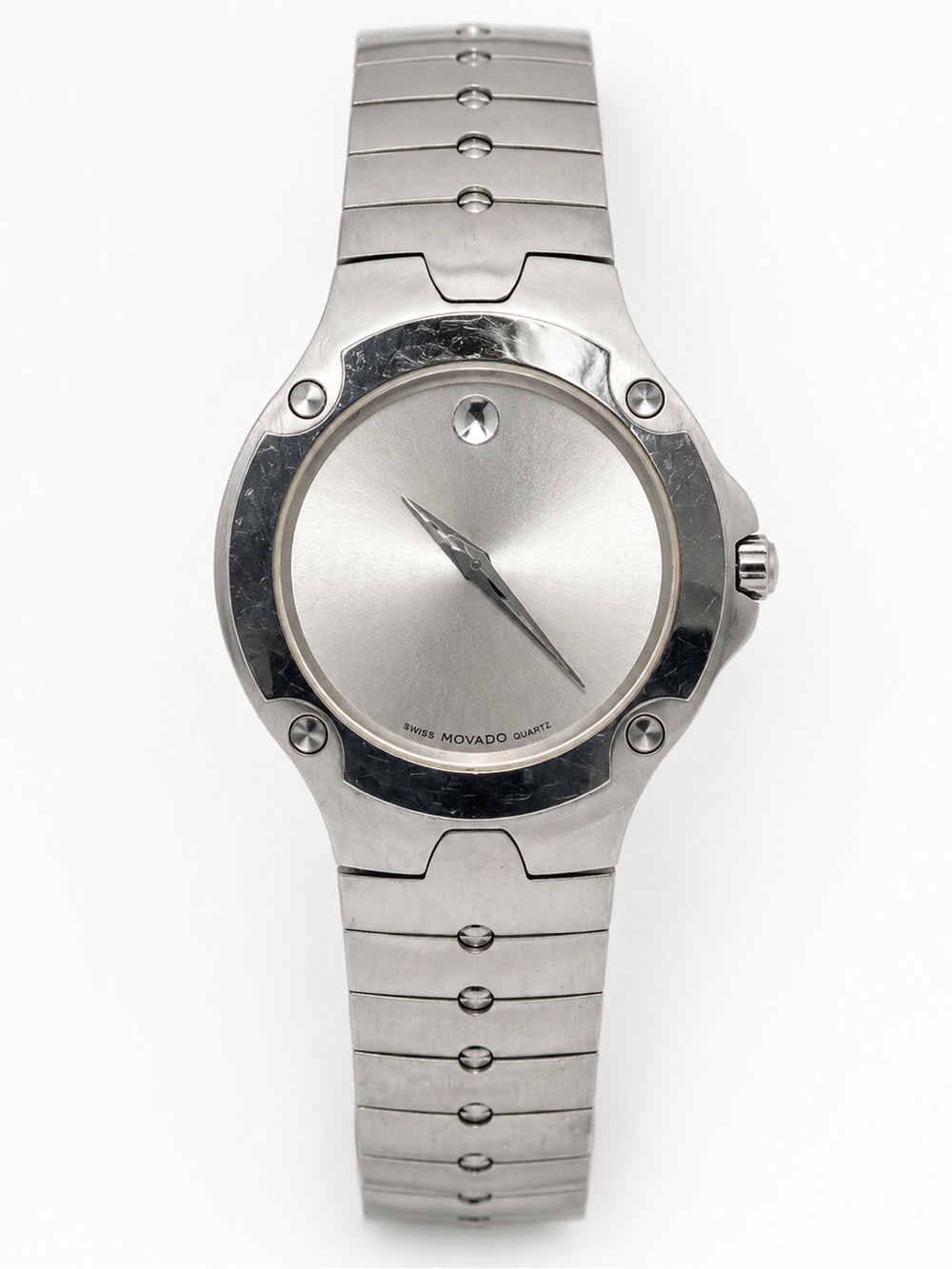 Movado Sports Edition SE Swiss Quartz Museum Dial Stainless Steel Watch
